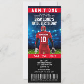 Voetbal Ticket Verjaardag Kaart (Voorkant)