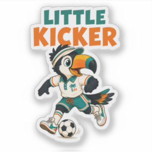 Voetbal Toekan Sticker, Schattige Retro Kleine Tra Sticker