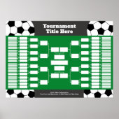Voetbal Toernament Bracket - 64 ploegen Poster (Voorkant)
