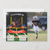 Voetbal Touchdown Foto Kinderverjaardag Kaart (Voorkant)