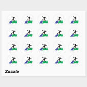 voetbal touchdown vectorafbeelding ronde sticker (Vel)