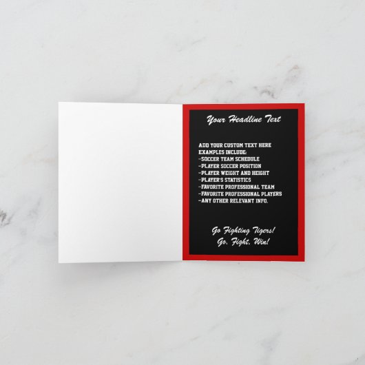 Voetbal Trading Kaart, aangepaste kleur en grootte Kaart (Binnen)