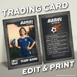Voetbal Trading Kaart, Grafiet Sport Kaart Contactkaartje<br><div class="desc">Voetbal Kaart of Europese Football Trading Kaart<<>> Dit is het perfecte geschenk om de prestaties van een voetballer te vieren, een gepersonaliseerde collectie kaart voor een gepassioneerde voetbalfan, of geschenk deze kaarten aan elke teamspeler en coach voor altijd gekoesterd als een herinnering. Dit unieke ontwerp van de sportenhandelskaart is geliefd...</div>