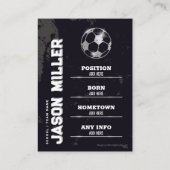 Voetbal Trading Kaart Voetballer Kaart Zwart Grijs Contactkaartje (Achterkant)