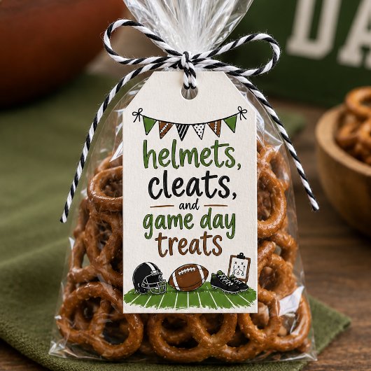 Voetbal traktatie voor speeldag cadeaulabel