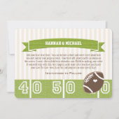 VOETBAL TROUWEN KAART SAVE THE DATE (Achterkant)