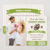 VOETBAL TROUWEN SAVE THE DATE KAART (Voorkant / Achterkant)