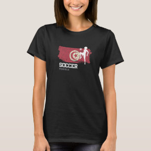 Voetbal Tunesië vlag Football vrouwen voetbal meis T-shirt