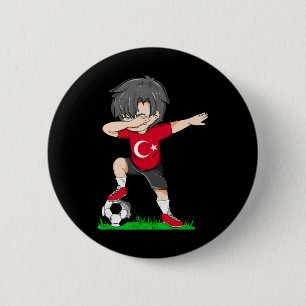 Voetbal Turkije Jersey Shirt Turkse Vlag Voetbal J Ronde Button 5,7 Cm
