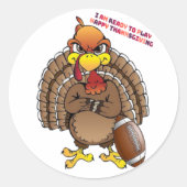 Voetbal Turkije Ronde Sticker (Voorkant)