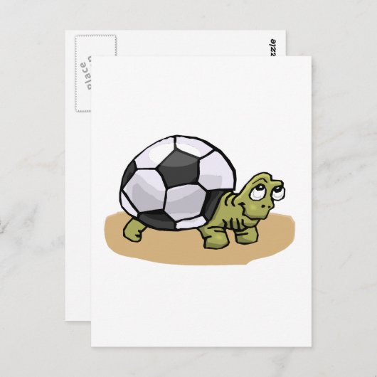 Voetbal Turtle Briefkaart (Voorkant / Achterkant)