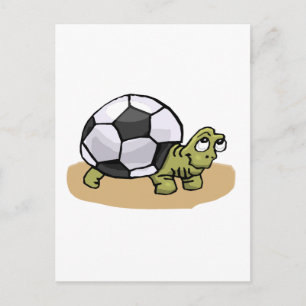 Voetbal Turtle Briefkaart