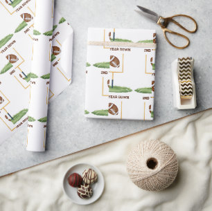Voetbal tweede jaar jongen verjaardag  cadeaupapier