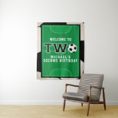 Voetbal Tweede verjaardag Achtergrond Wandkleed (In situ)
