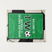 Voetbal Tweede verjaardag Achtergrond Wandkleed (Voorkant (horizontaal))