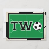 Voetbal Tweede verjaardag foto uitnodiging (Achterkant)