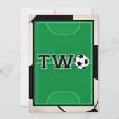 Voetbal Tweede Verjaardag Party Uitnodiging (Achterkant)