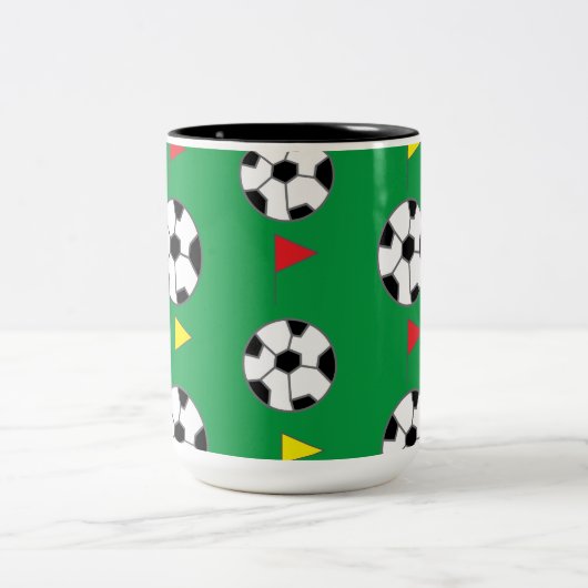 Voetbal Tweekleurige Koffiemok (Center)