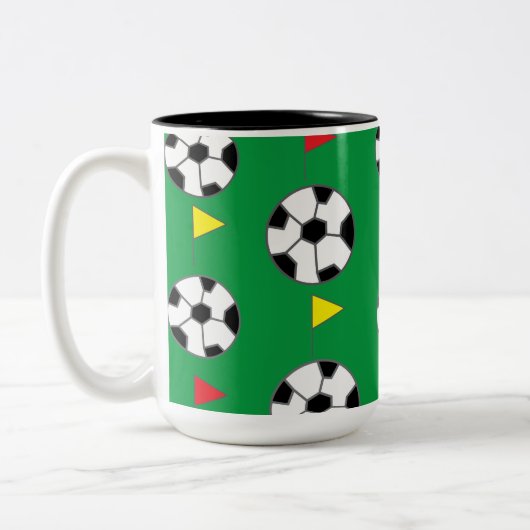 Voetbal Tweekleurige Koffiemok (Links)