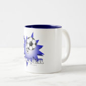 Voetbal! Tweekleurige Koffiemok (Voorkant rechts)