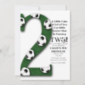 Voetbal TWO 2 2de Verjaardagsfeestje Kaart (Voorkant)
