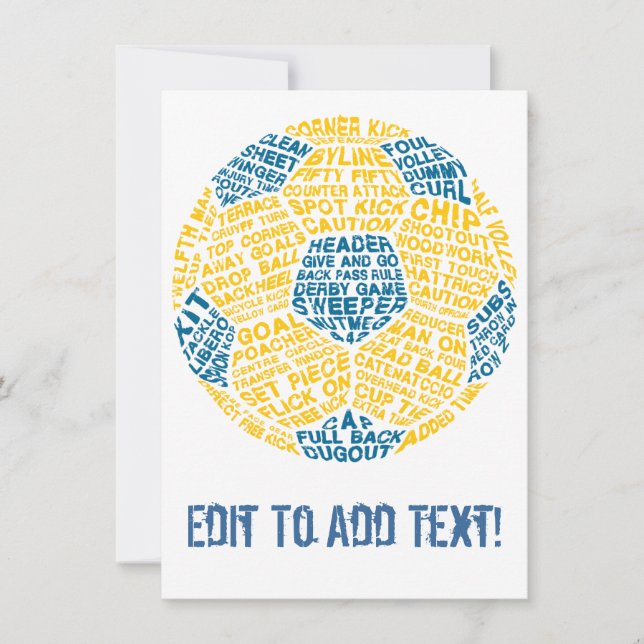 Voetbal Typografie (Voorkant)