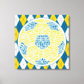 Voetbal Typografie Box Canvas (Voorkant)