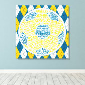 Voetbal Typografie Box Canvas (Insitu (Houten vloer))