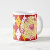 Voetbal Typografie Cup Grote Koffiekop (Voorkant rechts)