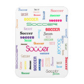 Voetbal typografie flexibele foto magneet (Verticaal)