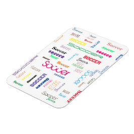 Voetbal typografie flexibele foto magneet