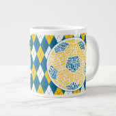 Voetbal Typografie Grote Koffiekop (Voorkant rechts)