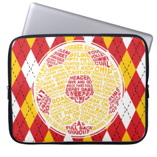 Voetbal Typografie Laptop Sleeve