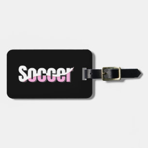 Voetbal Typografie Modern Art Abstract Swish Bagagelabel