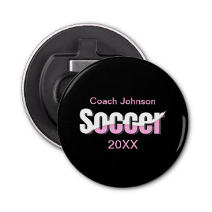 Voetbal Typografie Modern Art Abstract Swish Button Flesopener