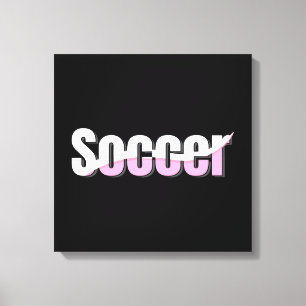Voetbal Typografie Modern Art Abstract Swish Canvas Afdruk
