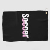 Voetbal Typografie Modern Art Abstract Swish Golfhanddoek (Horizontaal)