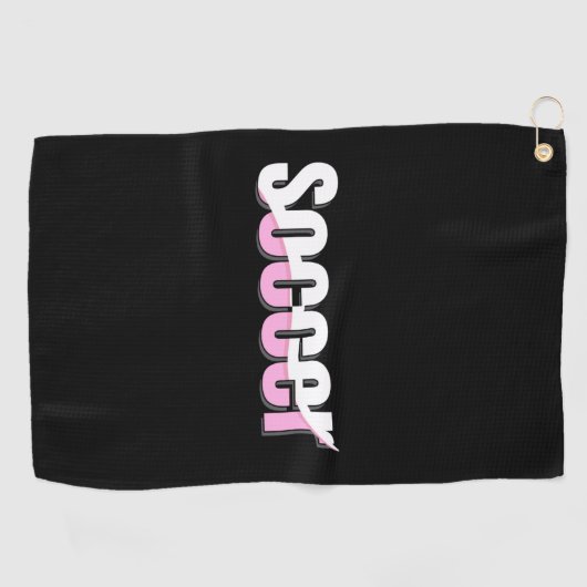 Voetbal Typografie Modern Art Abstract Swish Golfhanddoek (Horizontaal)