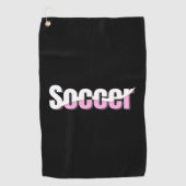 Voetbal Typografie Modern Art Abstract Swish Golfhanddoek (Voorkant)