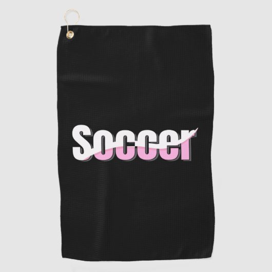 Voetbal Typografie Modern Art Abstract Swish Golfhanddoek (Voorkant)