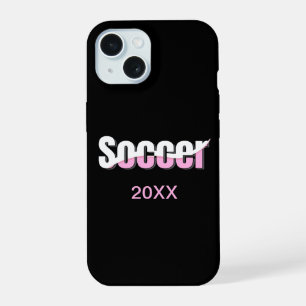 Voetbal Typografie Modern Art Abstract Swish iPhone 15 Case