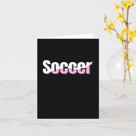 Voetbal Typografie Modern Art Abstract Swish Kaart (Gele Bloem)