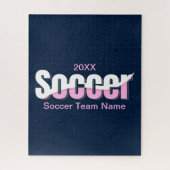 Voetbal Typografie Modern Art Abstract Swish Legpuzzel (Verticaal)