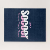 Voetbal Typografie Modern Art Abstract Swish Legpuzzel (Horizontaal)