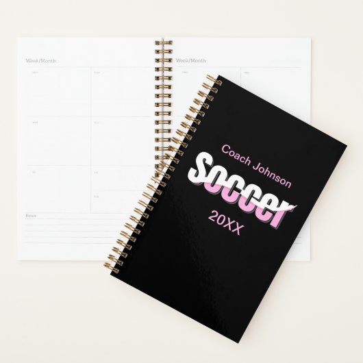 Voetbal Typografie Modern Art Abstract Swish Planner (Display)