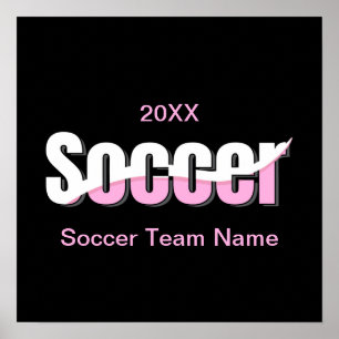 Voetbal Typografie Modern Art Abstract Swish Poster