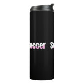 Voetbal Typografie Modern Art Abstract Swish Thermosbeker (Gedraaid links)