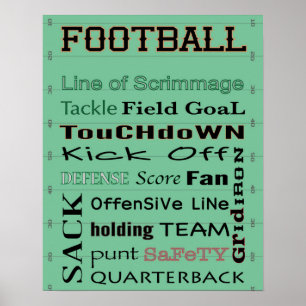 VOETBAL typografie Poster