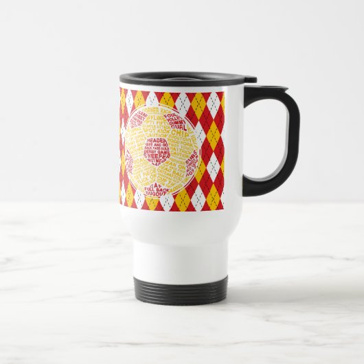 Voetbal Typografie Reisbeker (Rechts)