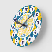 Voetbal Typografische ontwerpklok Ronde Klok (Hoek)